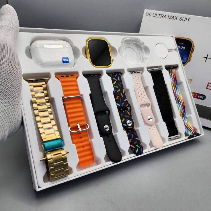 I20 Ultra Smart Watch - I20 Ultra Max Suit 10 in 1 Smart Watch With Airpods - Ultra 2 Smart Watch with Earbuds Watch Earbuds Ultra 9 Smart Watch Airpods Watch Airpods Smart Watch for Boys Touch Watch Mobile Watch Ultra with Airpods